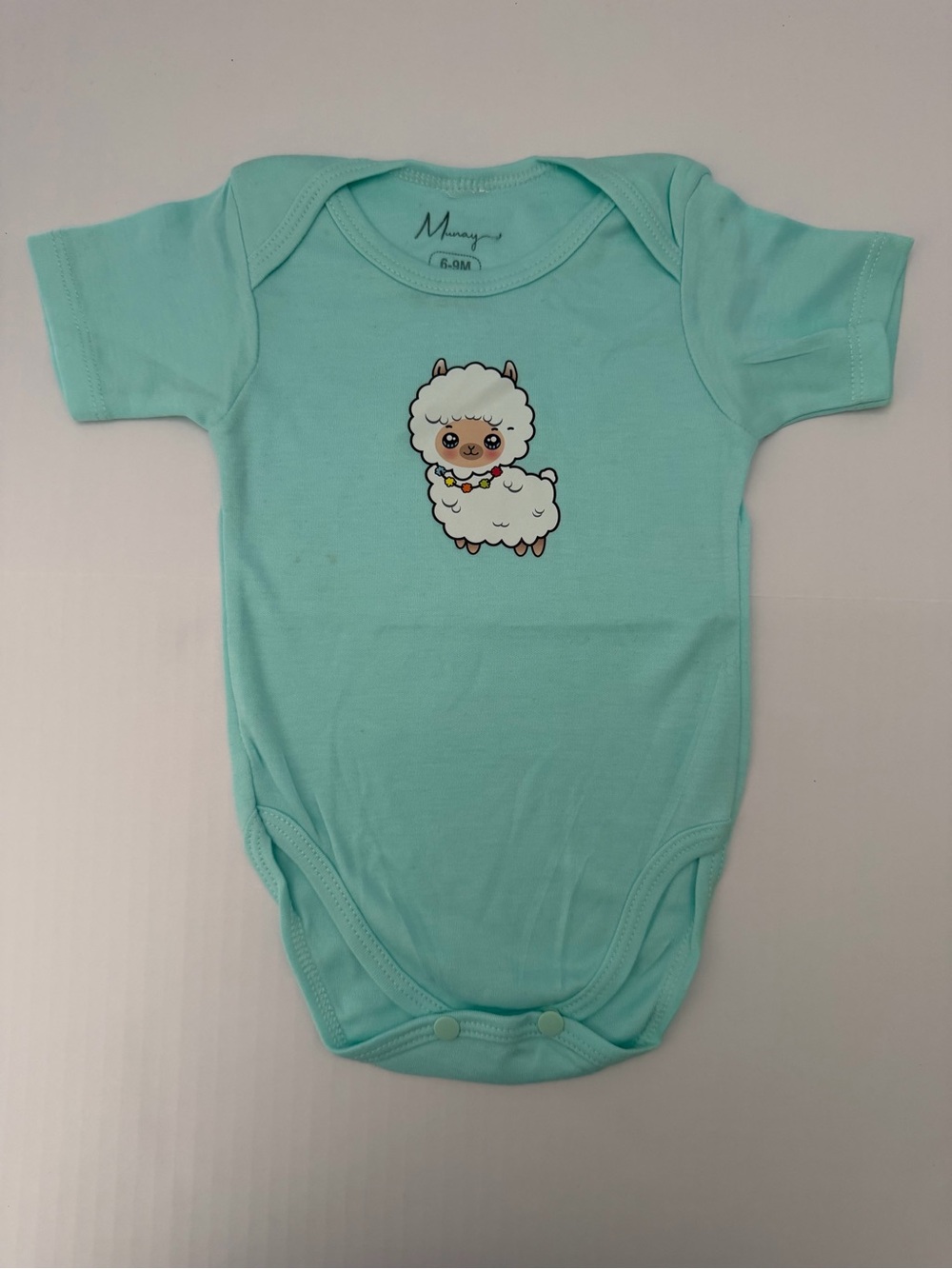 MIA Mint Lamb Graphic Baby One-Piece. 100% pima cotton Perú